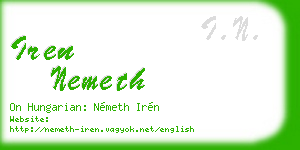 iren nemeth business card
